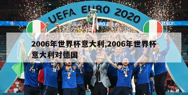 2006年世界杯意大利,2006年世界杯意大利对德国